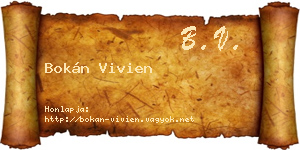 Bokán Vivien névjegykártya